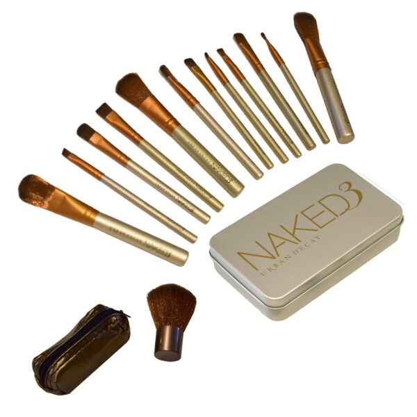 پک براش آرایشی NAKED  مجموعه 12 عددی به همراه براش رژگونه