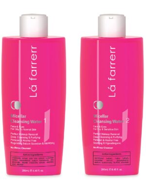 محلول پاک کننده آرایش صورت لافارر مدل Oily to Normal Skin حجم 250 میلی لیتر به همراه محلول پاک کننده آرایش مدل Dry and Sensitive