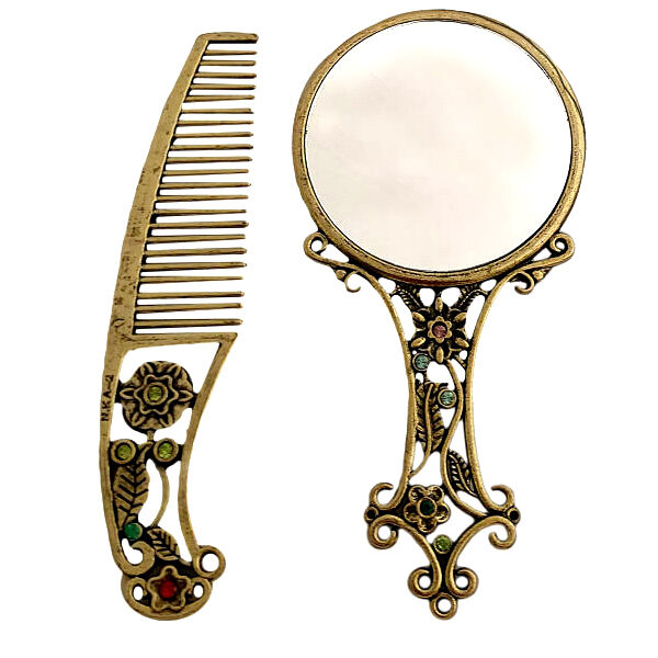 ست آینه آرایشی و شانه مدل Jewelry 6
