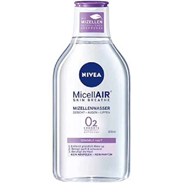 آب پاک کننده آرایش صورت نیوآ مدل micell air o2 حجم 400 میلی لیتر