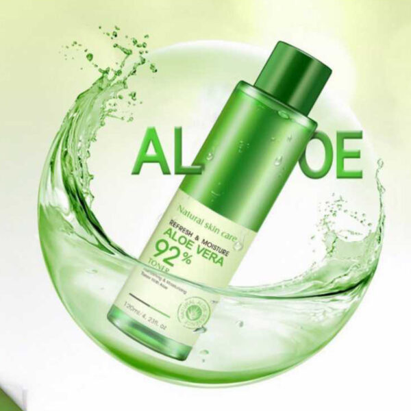 تونر پاک کننده صورت بایو آکوا مدل ALOE VERA حجم 120 میلی لیتر