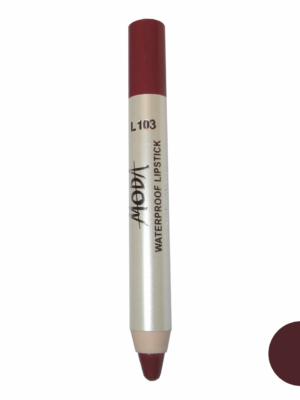 رژلب مدادی مودا مدل waterproof lipstick شماره L103