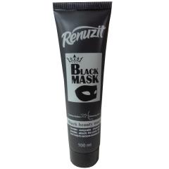 ماسک صورت رینوزیت مدل  Black mask carbon active حجم 100 میلی لیتر