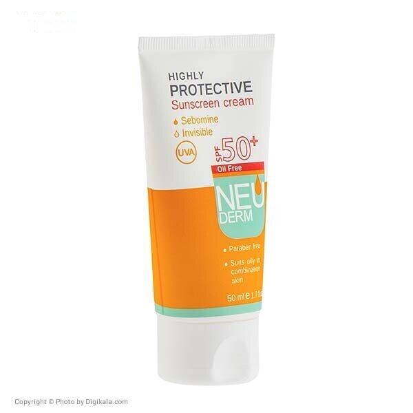 کرم ضد آفتاب نئودرم مدل Highly Protective SPF50 حجم 50 میلی لیتر