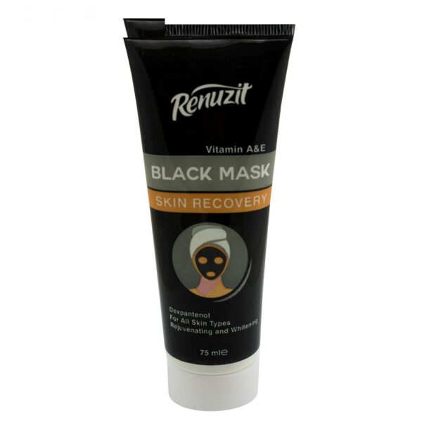 ماسک صورت رینو زیت مدل Black mask carbon active حجم 75 میلی لیتر مجموعه 2 عددی