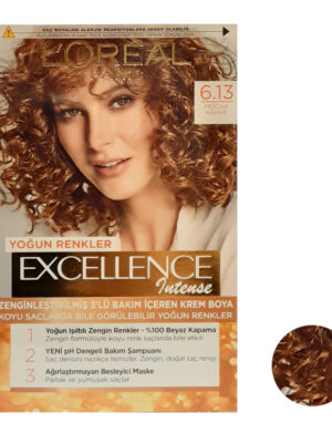 کیت رنگ مو لورآل سری Excellence شماره 6.13 حجم 48 میلی لیتر رنگ مسی