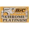 تیغ یدک سنتی بیک مدل Platinum Chromium Double Edge بسته 5 عددی (مشخصات کامل+خرید)