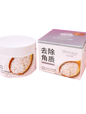 ماسک و اسکراب صورت بایو آکوا مدل Exfoliating rice حجم 140 میلی لیتر