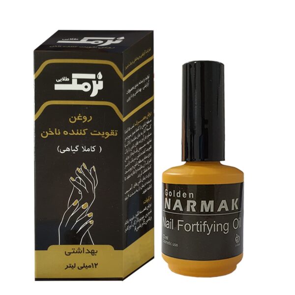 روغن تقویت کننده ناخن نرمک طلایی مدل گیاهی حجم 12 میلی لیتر