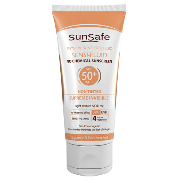 کرم ضد آفتاب سان سیف مدل سنسی فلوئید +SPF 50 حجم 50 میلی لیتر