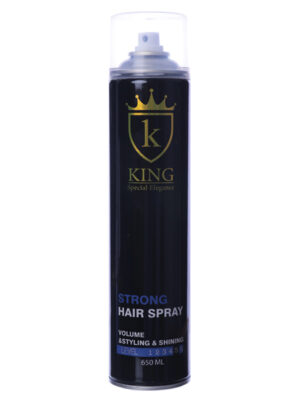 اسپری حالت دهنده مو کینگ مدل Strong حجم 650 میلی لیتر