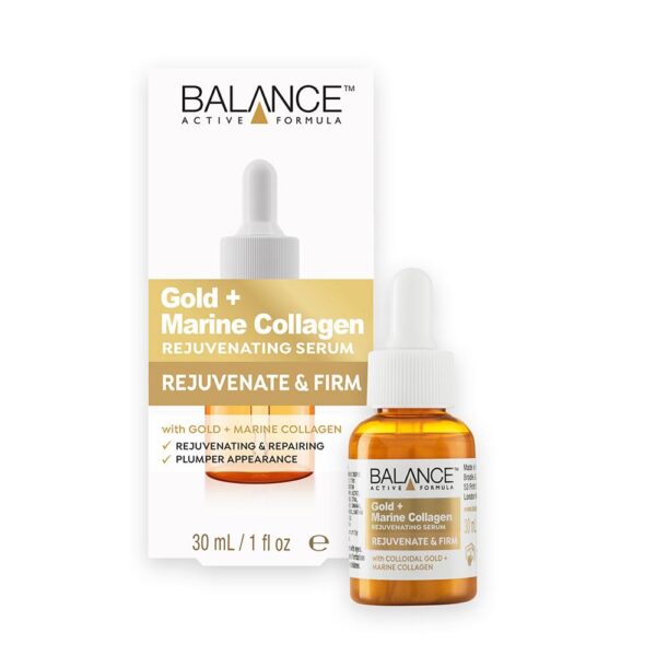 سرم ضد چروک بالانس مدل Gold + Marine Collagen حجم 30 میلی لیتر