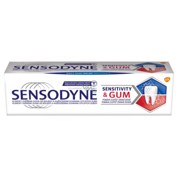 خمیر دندان سنسوداین مدل SENSITIVITY & GUM حجم 75 میلی لیتر