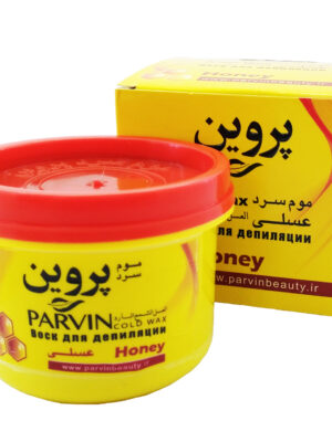 موم سرد پروین مدل Honey حجم 300 گرم همراه با کاردک، پد و کرم نرم کننده و مرطوب کننده