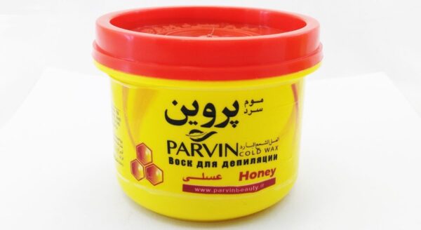 موم سرد پروین مدل Honey حجم 300 گرم همراه با کاردک، پد و کرم نرم کننده و مرطوب کننده