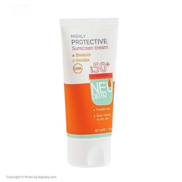 کرم ضد آفتاب نئودرم مدل Highly Protective Invisible SPF50 حجم 50 میلی لیتر