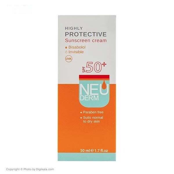 کرم ضد آفتاب نئودرم مدل Highly Protective Invisible SPF50 حجم 50 میلی لیتر