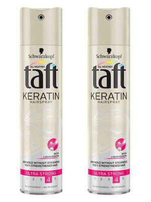 اسپری تافت مدل Ultra keratin حجم 250 میلی لیتر مجموعه 2 عددی