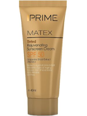 کرم ضد آفتاب جوان کننده پریم مدل Matex Tinted SPF50