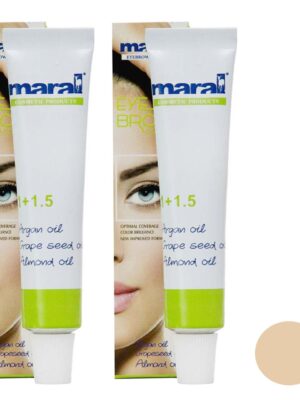 رنگ ابرو مارال شماره 10 حجم 15 میلی لیتر رنگ بلوند پلاتینه مجموعه 2 عددی