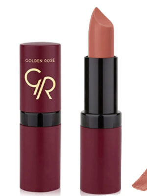 رژ لب گلدن رز مدل ولوت مات شماره 27