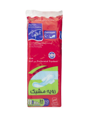 نوار بهداشتی شب تافته مدل Overnight بسته 10 عددی