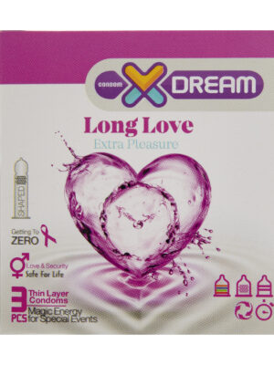 کاندوم ایکس دریم مدل Long Love بسته 3 عددی