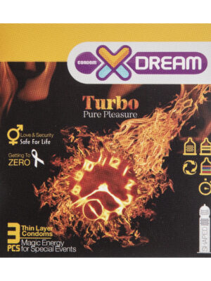 کاندوم ایکس دریم مدل Turbo بسته 3 عددی