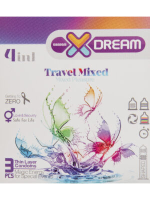 کاندوم ایکس دریم مدل لذت های گوناگون بسته 3 عددی
