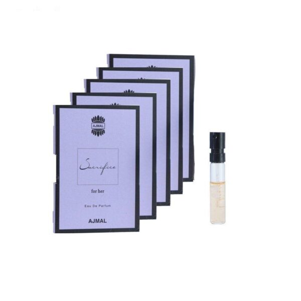 عطر جیبی زنانه اجمل مدل Sacrifice for Her حجم 1.5 میلی لیتر مجموعه 5 عددی