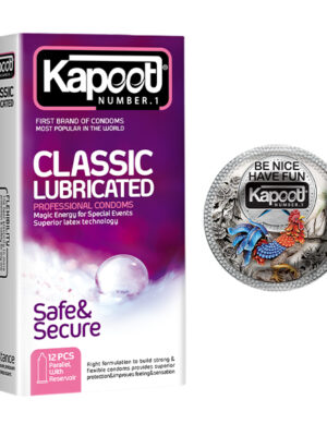 کاندوم کاپوت مدل Classic Lubricated بسته 12 عددی به همراه کاندوم کد 001