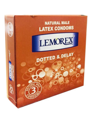 کاندوم لمورکس مدل خاردار و تاخیری بسته 3 عددی