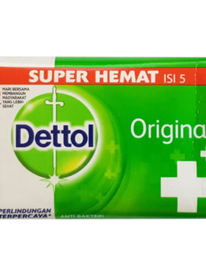 صابون ضد باکتری دتول مدل original وزن 105 گرم مجموعه 5 عددی