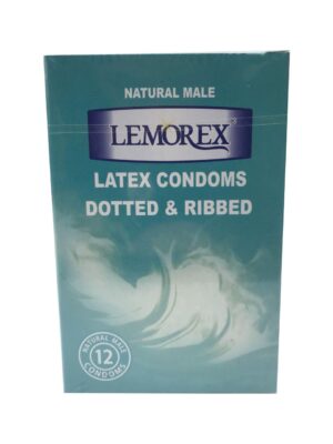 کاندوم لمورکس مدل خاردار و خط دار بسته 12 عددی