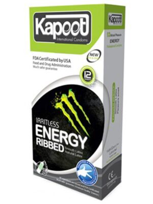 کاندوم کاپوت مدل انرژی زا energy and ribbed بسته 12 عددی