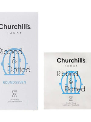 کاندوم چرچیلز مدل خاردار و شیاردار بسته 12 عددی به همراه کاندوم چرچیلز مدل شیاردار و خاردار بسته 3 عددی