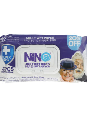 دستمال مرطوب نینو کد 4020 بسته 70 عددی