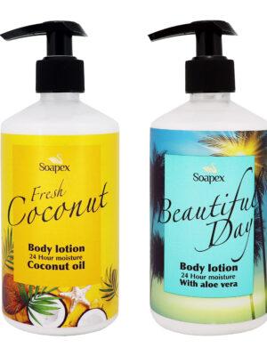 لوسیون بدن سوپکس مدل Coconut oil و Aloe vera حجم 350 میلی لیتر