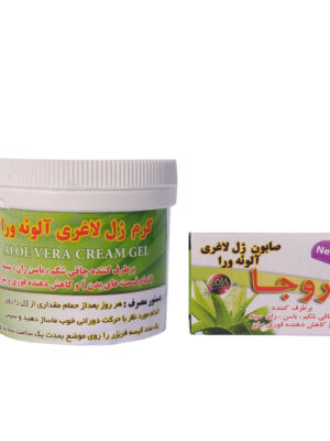 کرم ژل لاغری آلوئه ورا روجا مدل Aloe vera به همراه صابون لاغری