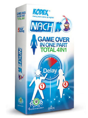 کاندوم تحریک کننده بانوان  کدکس مدل Game Over In One Part Total 4in1 بسته 12 عددی