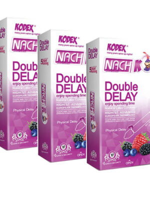 کاندوم تاخیری دوبل ناچ کدکس مدل Double Delay سه بسته 10 عددی
