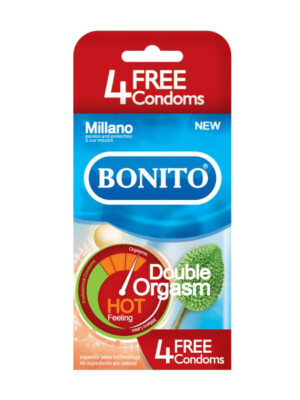 کاندوم تاخیری بونیتو مدل  Double Orgasm Hotبسته 16 عددی