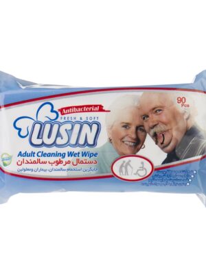 دستمال مرطوب سالمندان لوسین بسته 90 عددی