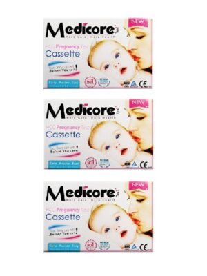 تست بارداری مدیکور مدل Cassette ۹۹.۸٪ بسته 3 عددی