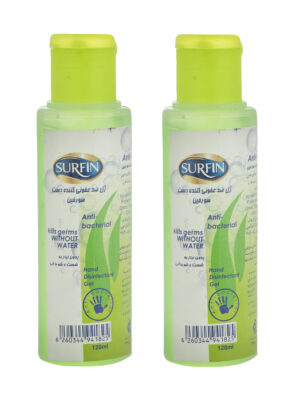 ژل ضد عفونی کننده دست سورفین کد 001  حجم 240 میلی لیتر مجموعه 2  عددی