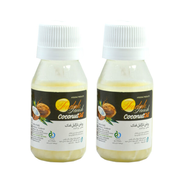 روغن نارگیل فدک مدل coconut oil حجم 50 میلی لیتر مجموعه 2 عددی