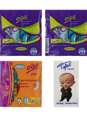 نوار بهداشتی تافته مدل sensitive مجموعه 4 عددی