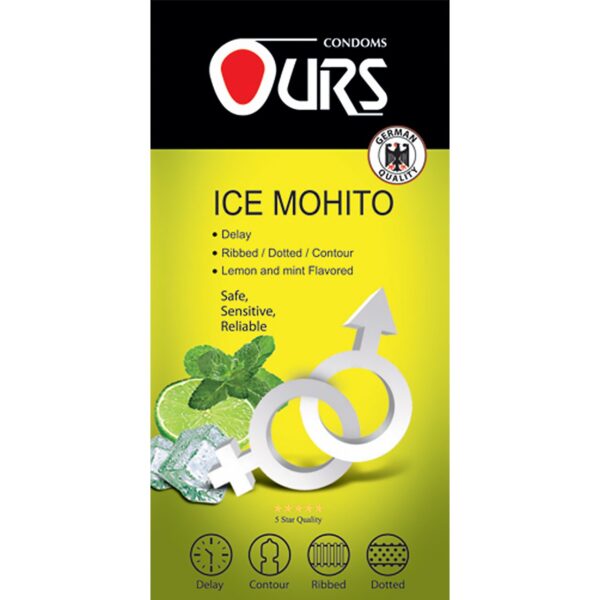 کاندوم تاخیری اورز مدل Ice Mohito بسته 12 عددی