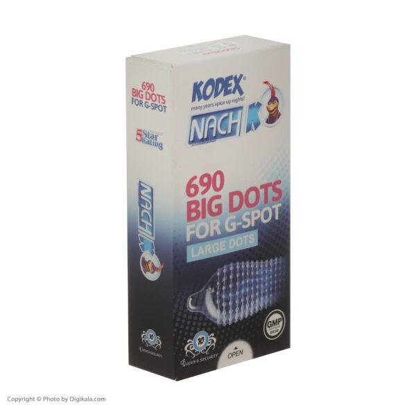 کاندوم خاردار ناچ کدکس مدل BIG DOTS بسته 10 عددی