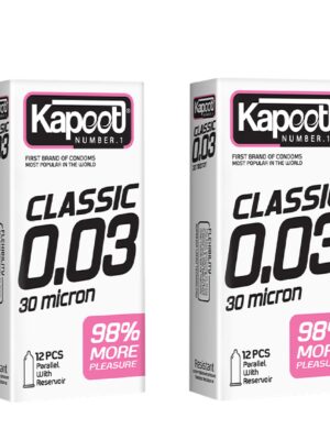 کاندوم کاپوت مدل 30 میکرون مجموعه 2 عددی
